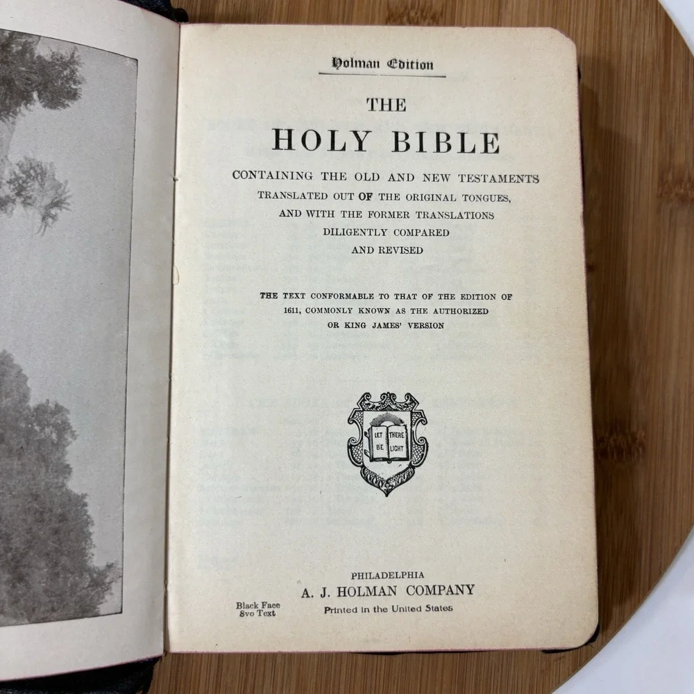Vintage holy bible